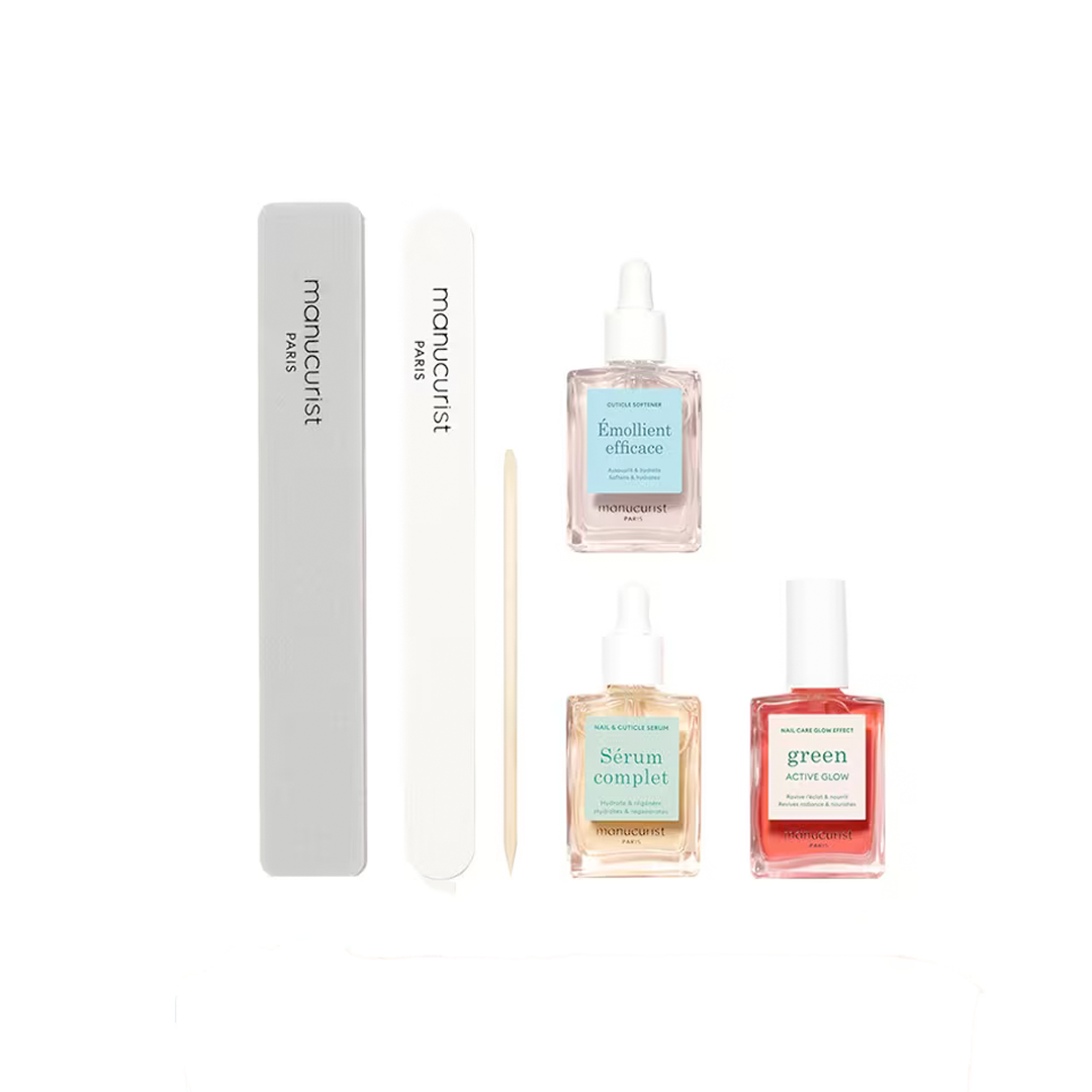 GLOW MANUCURE SET in a pink pouch