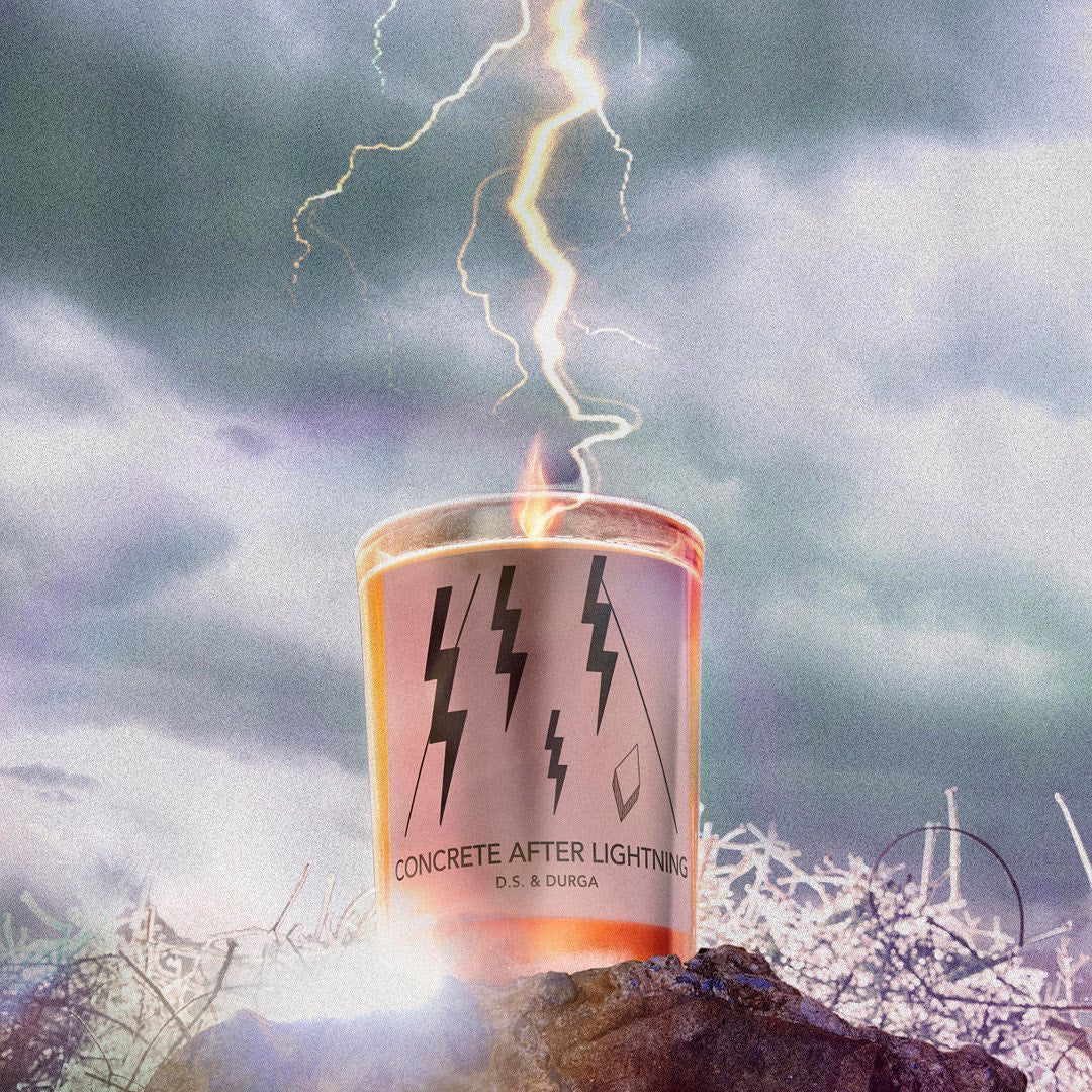 Concrete After Lightning Candle